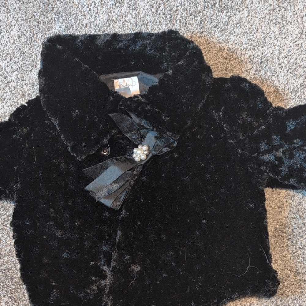Candies Black Jacket with Bow Accent